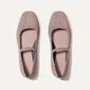 Rothys The Max Square Mary Jane In Purple In Dusty Lilac Basketweave