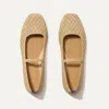 Rothys The Square Wrap Ballet Flats In Golden Sun Basketweave