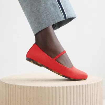 Rothys The Max Square Mary Jane In Red