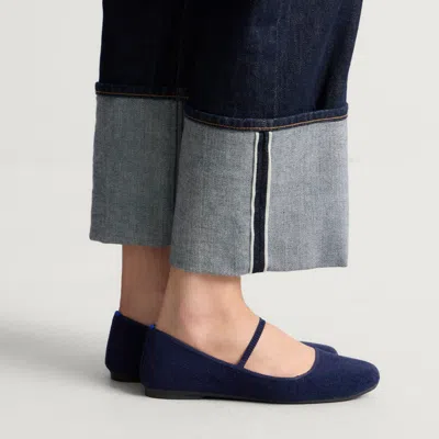 Rothys The Max Square Mary Jane In Blue