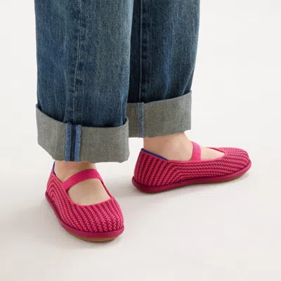 Rothys The Mini Mary Jane (for Kids) In Raspberry Stripe