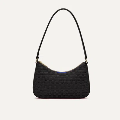 Rothys The Mini Shoulder Bag In Black/neutral In Black Sand