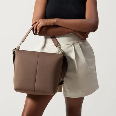 Rothys The Mini Zip Bucket In Brown/neutral