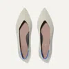 Rothys The Point Ii In Metallic/white/neutral In Diamond Twill