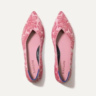 Rothys The Point Ii In Pink In Hibiscus Chantilly