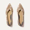Rothys The Point Ii In White In Gold Chantilly
