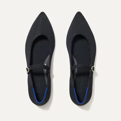 Rothys The Point Mary Jane Ii In Black/neutral