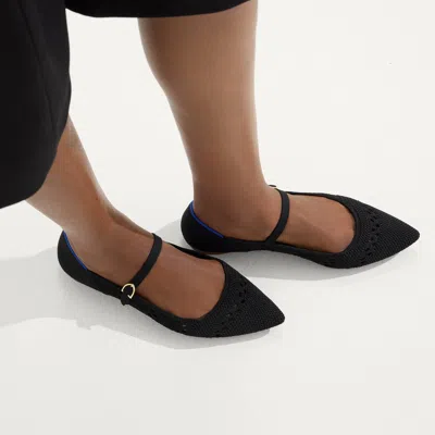Rothys The Point Mary Jane Ii In Black/neutral