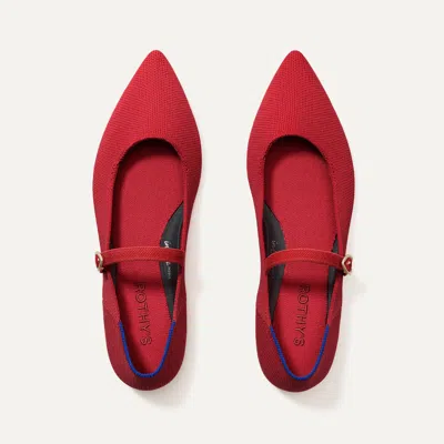 Rothys Rothy's The Point  Mary Jane Ii In Red Crisp