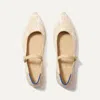 Rothys The Point Mary Jane Ii In White In White Chantilly