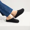 Rothys The Revelvet Casual Clog In Black/neutral In Black