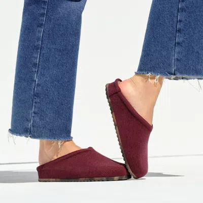 Rothys The Revelvet Casual Clog In Red In Burgundy