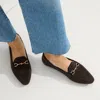 Rothys The Revelvet Double Bit Loafer In Black/neutral In Brown