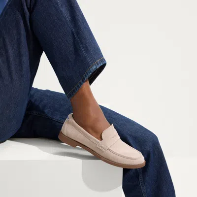 Rothys The Revelvet Penny Loafer In Brown/neutral