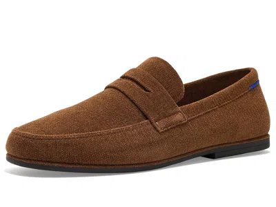 Rothys The Revelvettm Ravello Penny Loafers Men's Flat Shoes Revelvet Russet: 7 M, Synthetic In Brown