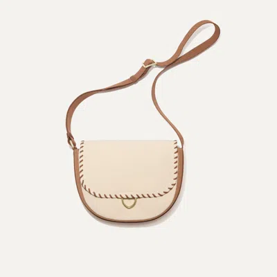 Rothys The Saddle Bag In White/neutral In Flat White