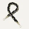 Rothys The Shoulder Strap In Black/neutral In Black Chain