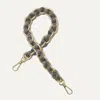 Rothys The Shoulder Strap In Grey/metallic In Golden Silver Chain
