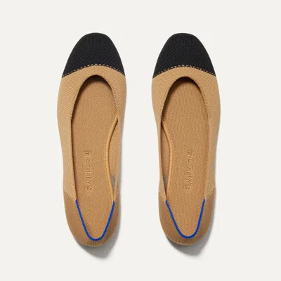 Rothys The Square In Brown In Camel Captoe