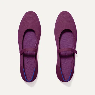 Rothys The Square Mary Jane In Purple In Plum