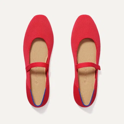 Rothys The Square Mary Jane In Red In Lollipop Red