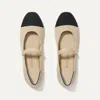 Rothys The Square Mary Jane In White In Cream Captoe