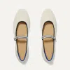 Rothys The Square Mary Jane In White/neutral In Gardenia