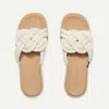 Rothys The Summer Sandal In White/neutral In White Sand