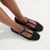 Rothys The Tstrap Mary Jane In Black/neutral In Black