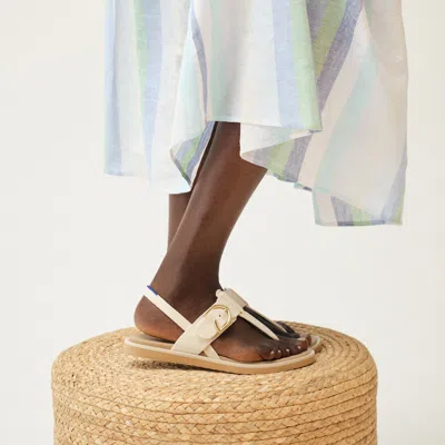 Rothys The Tstrap Sandal In White/neutral