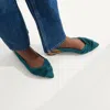 Rothys The Twist Point Slingback In Green In Green