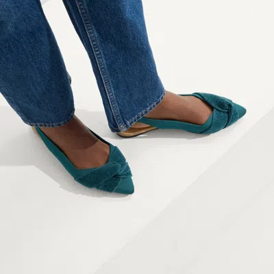 Rothys The Twist Point Slingback In Green