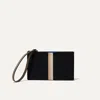 Rothys The Wallet Wristlet In Black/neutral In Black Portobello Stripe