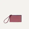 Rothys The Wallet Wristlet In Red/pink In Confetti Micro Check