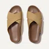 Rothys The Weekend Slide In Brown/metallic In Golden Sun