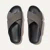 Rothys The Weekend Slide In Grey/metallic In Silver Sand