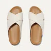 Rothys The Weekend Slide In White/neutral In Oat