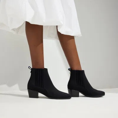 Rothys The Western Bootie In Black/neutral