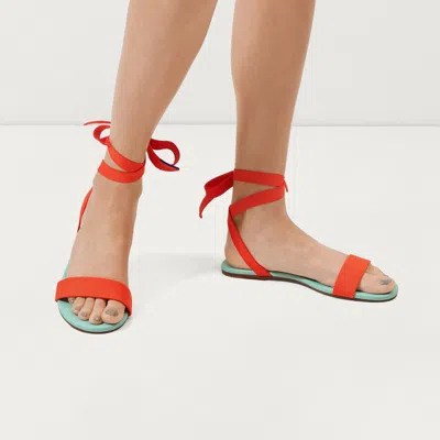 Rothys The Wrap Sandal In Blue/orange In Multi