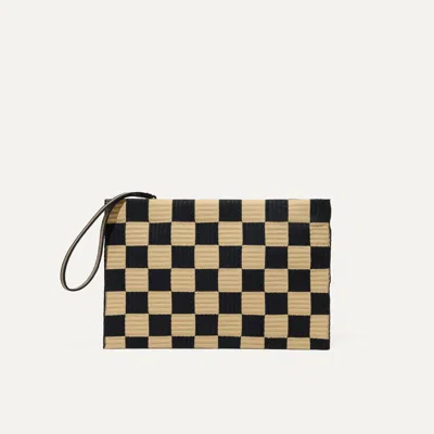 Rothys The Wristlet In Black/brown In Checker Classic