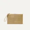 Rothys The Wristlet In Brown/metallic In Golden Perf
