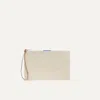 Rothys The Wristlet In White/neutral In Ivory Perf