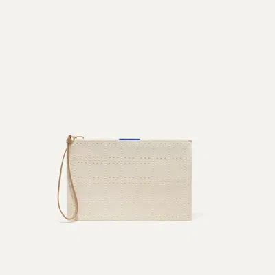 Rothys The Wristlet In White/neutral In Ivory Perf