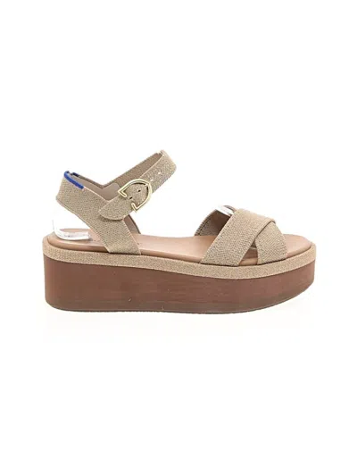 Pre-owned Rothys Wedges In Tan