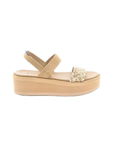 Pre-owned Rothys Wedges In Tan