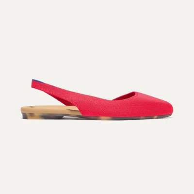 Rothys The Almond Slingback In Red In Lollipop Red