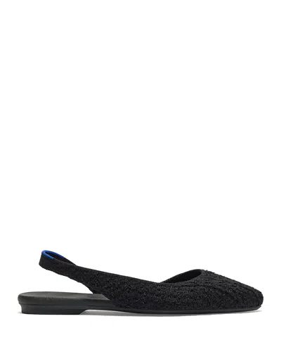 Rothys The Almond Slingback Flats In Black