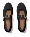Rothys The Ballet Mary Jane In Black/neutral In Black