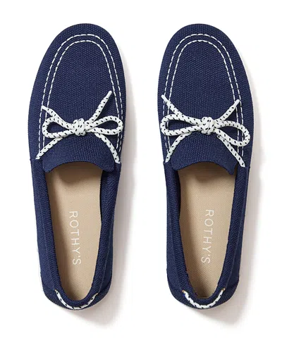 Rothys The Boat Shoe In Blue In Bay Blue