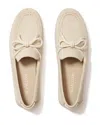 Rothys The Boat Shoe In White/neutral In Seafoam